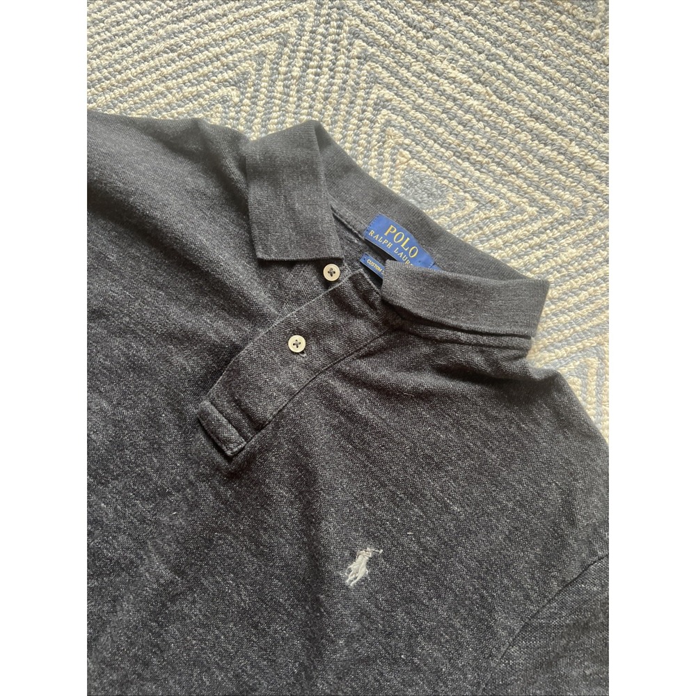 Polo Ralph Lauren Custom Slim Fit Polo Shirt - Dark Gray - XL
